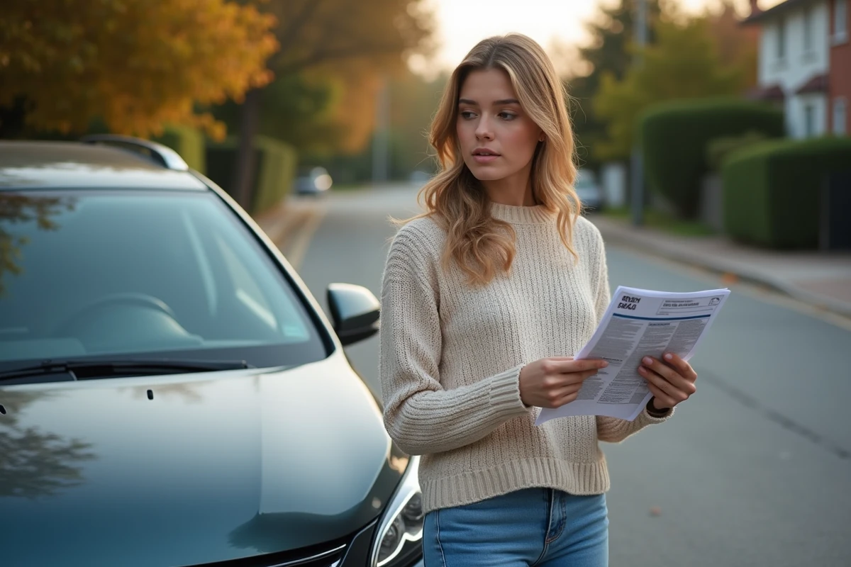 Jeune femme examinant un fusible de verrouillage centralisé à l